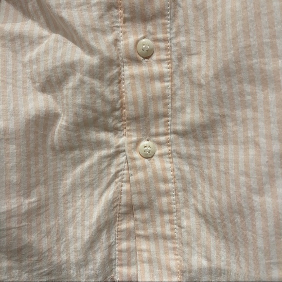 1.State ruffle asymmetrical button stripe tank - Picture 4 of 7